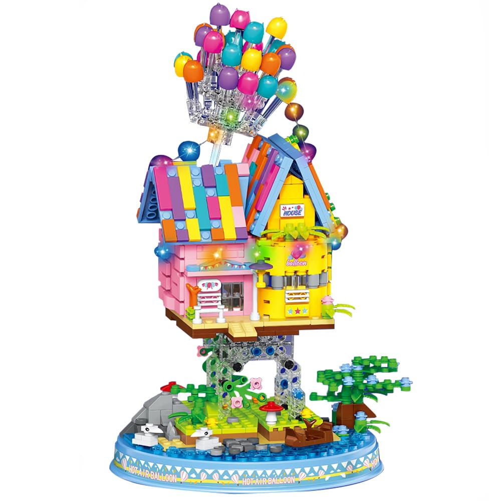 YEIBOBO !The balloon flying house building block set has 931 particles and a light beam. It is suitable for children over 6 years old or adults. It is the best choice for home decoration or gift giving.