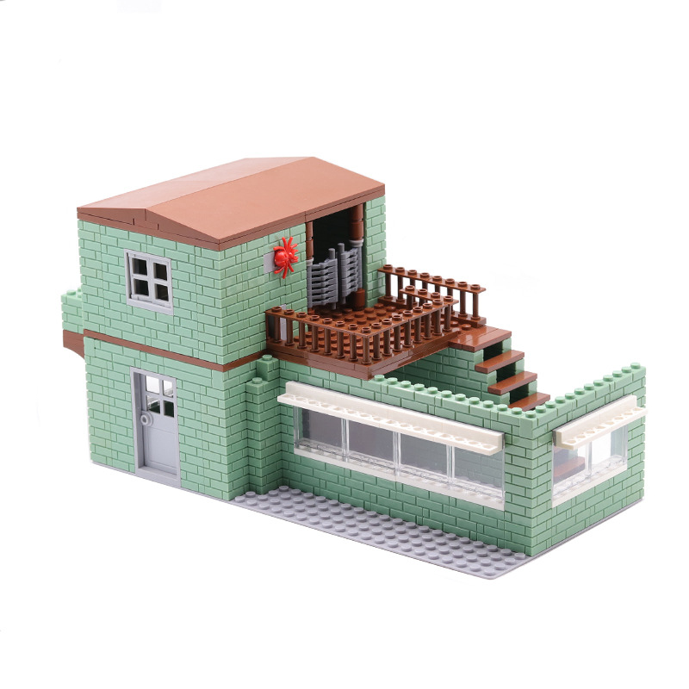 YEIBOBO ! DIY Military Series Building Bricks Model Set, Simulation Military War Scene Equipment Accessories for Kids 6+ (Abandoned Building-432pcs)