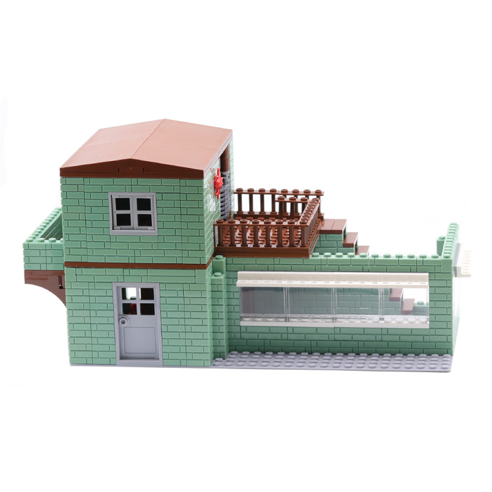 YEIBOBO ! DIY Military Series Building Bricks Model Set, Simulation Military War Scene Equipment Accessories for Kids 6+ (Abandoned Building-432pcs)