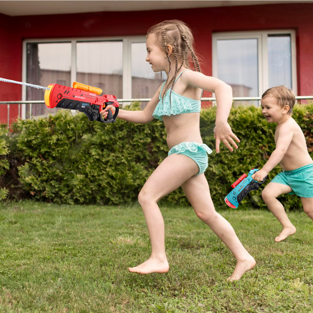 YEIBOBO ! 3-in-1 Electric Water Gun for Kids & Adults with 300CC+1000CC+Unlimited Capacity, Long Distance Up to 33 FT Range, Swimming Pool Beach Water War Party Games (Blue)