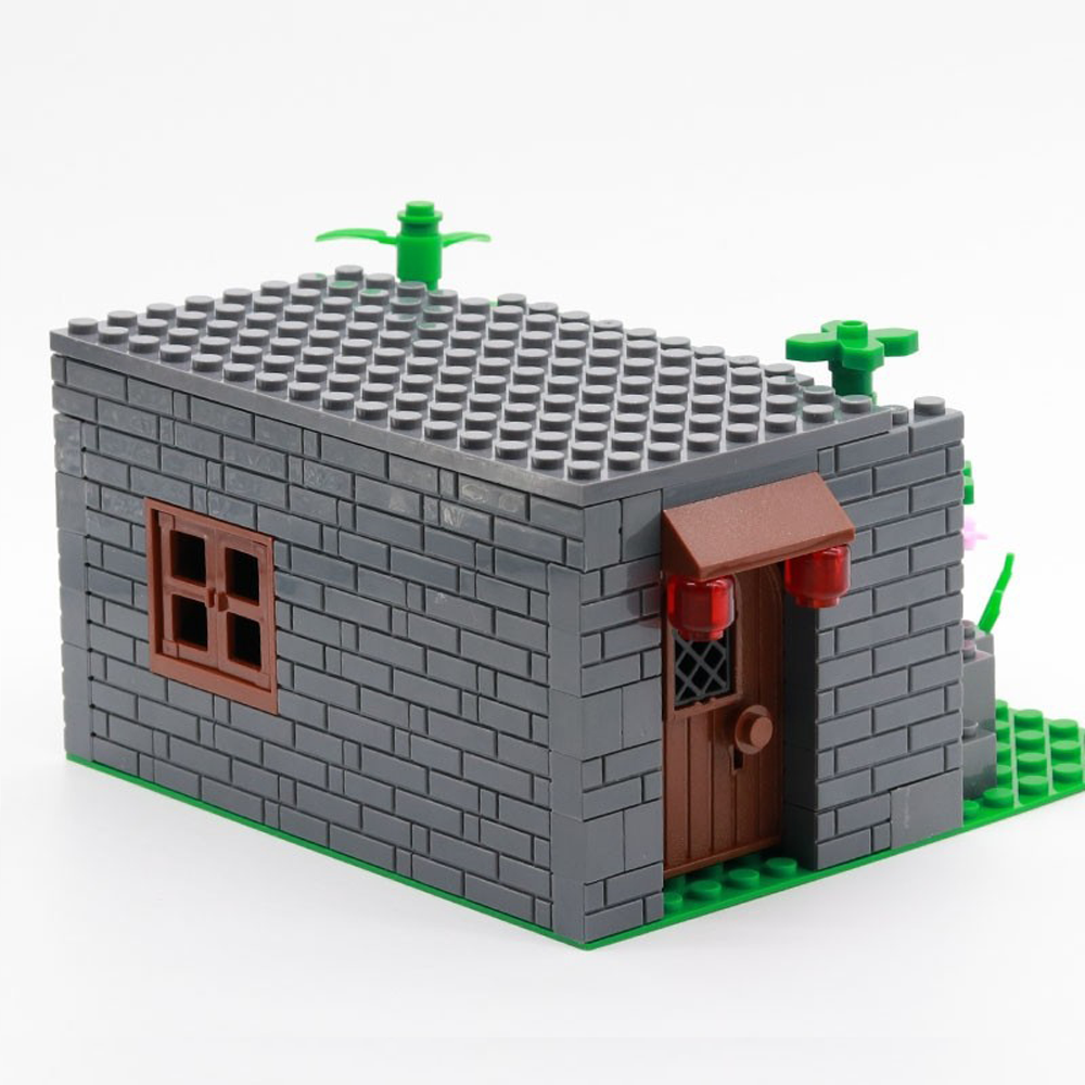 YEIBOBO ! DIY Military Series Building Bricks Model Set, Simulation Military War Scene Equipment Accessories (Small Stone House-125pcs)
