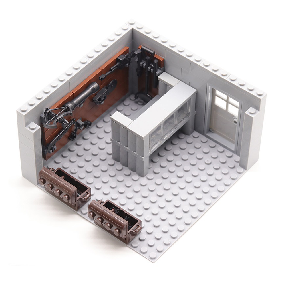YEIBOBO ! DIY Military Series Building Bricks Model Set, Simulation Military War Scene Equipment Accessories (Weapon Shop-169pcs)