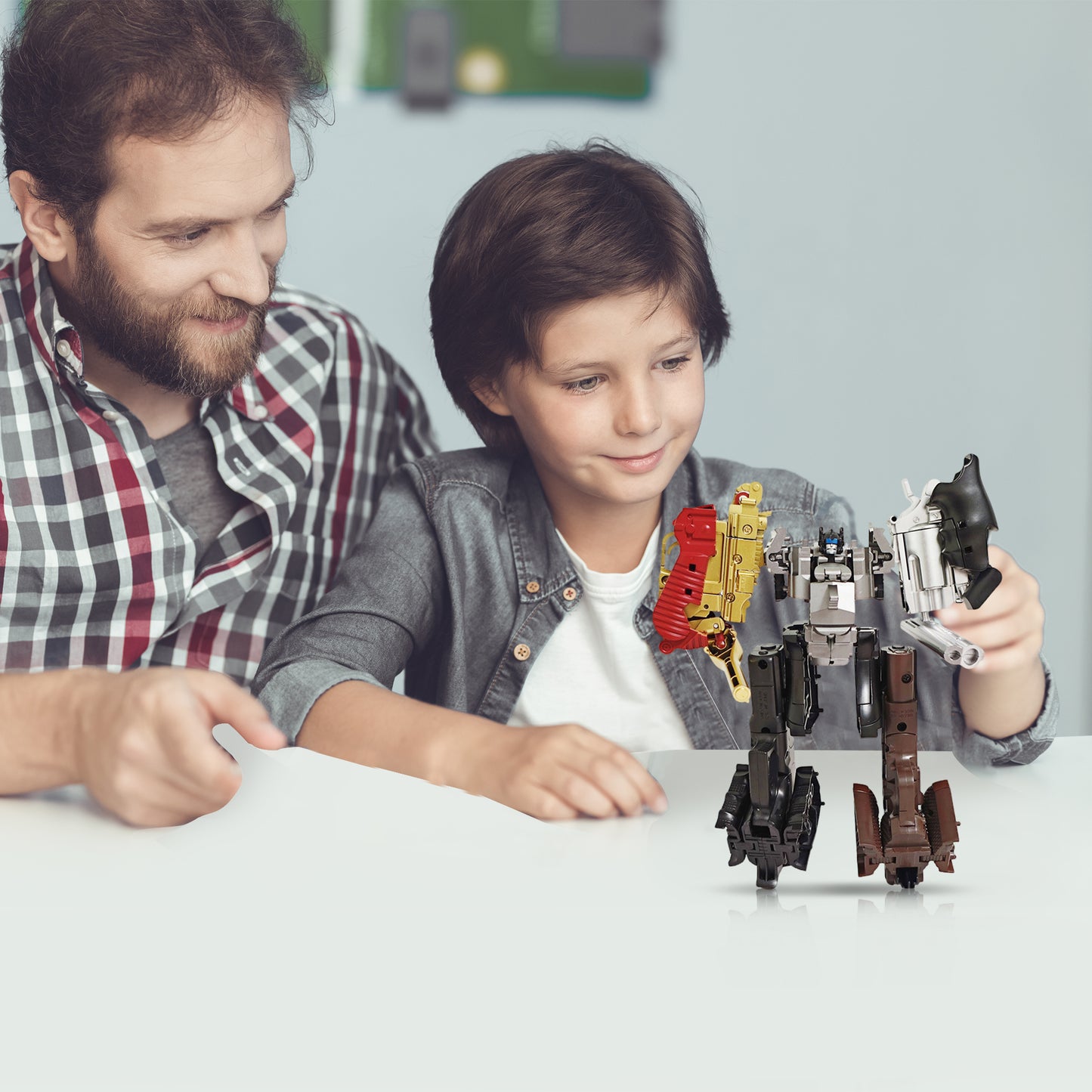 YEIBOBO ! mini Transforming Toys 5-in-1 Robot for Boys 4-12 Age