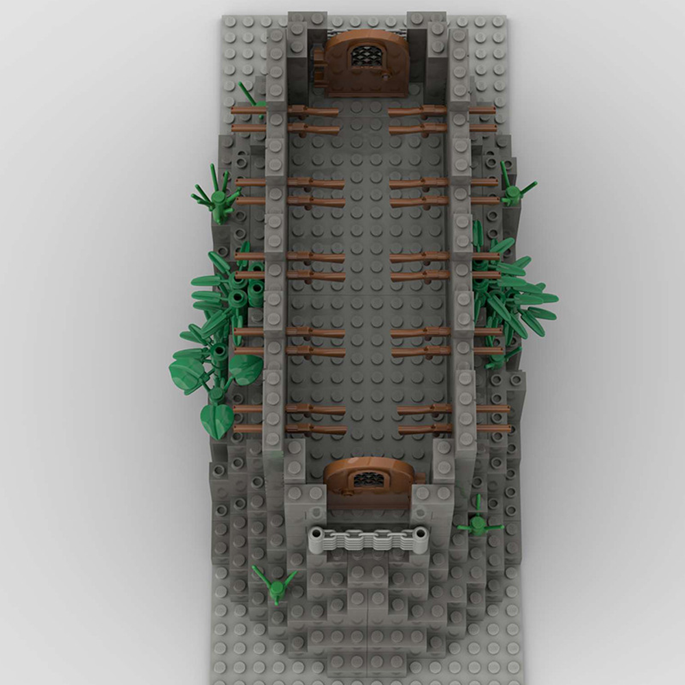 YEIBOBO ! Bricks Model Set, Simulation Military War Scene Equipment Accessories (ATOP The Fortress-285pcs)