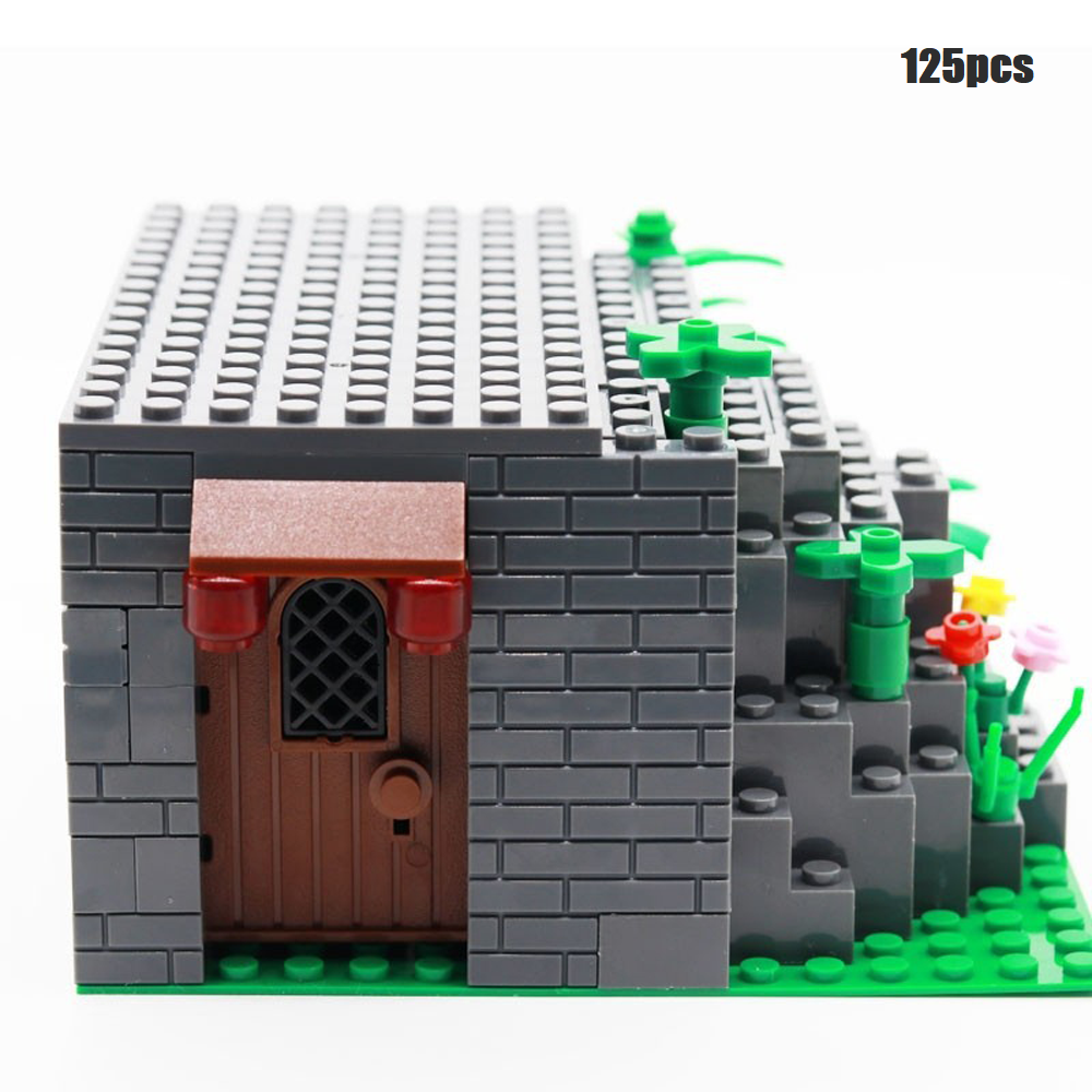 YEIBOBO ! DIY Military Series Building Bricks Model Set, Simulation Military War Scene Equipment Accessories (Small Stone House-125pcs)