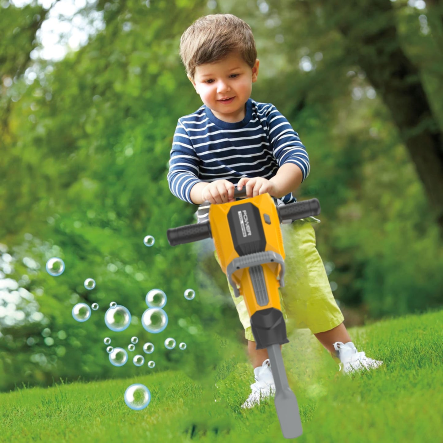 YEIBOBO ! Kids Jackhammer Toy Drill with Replacement Drill Bit and Safety Goggles, Pretend Play Power Tools with Realistic Sound, Construction Toys and Equipment for Boys T024