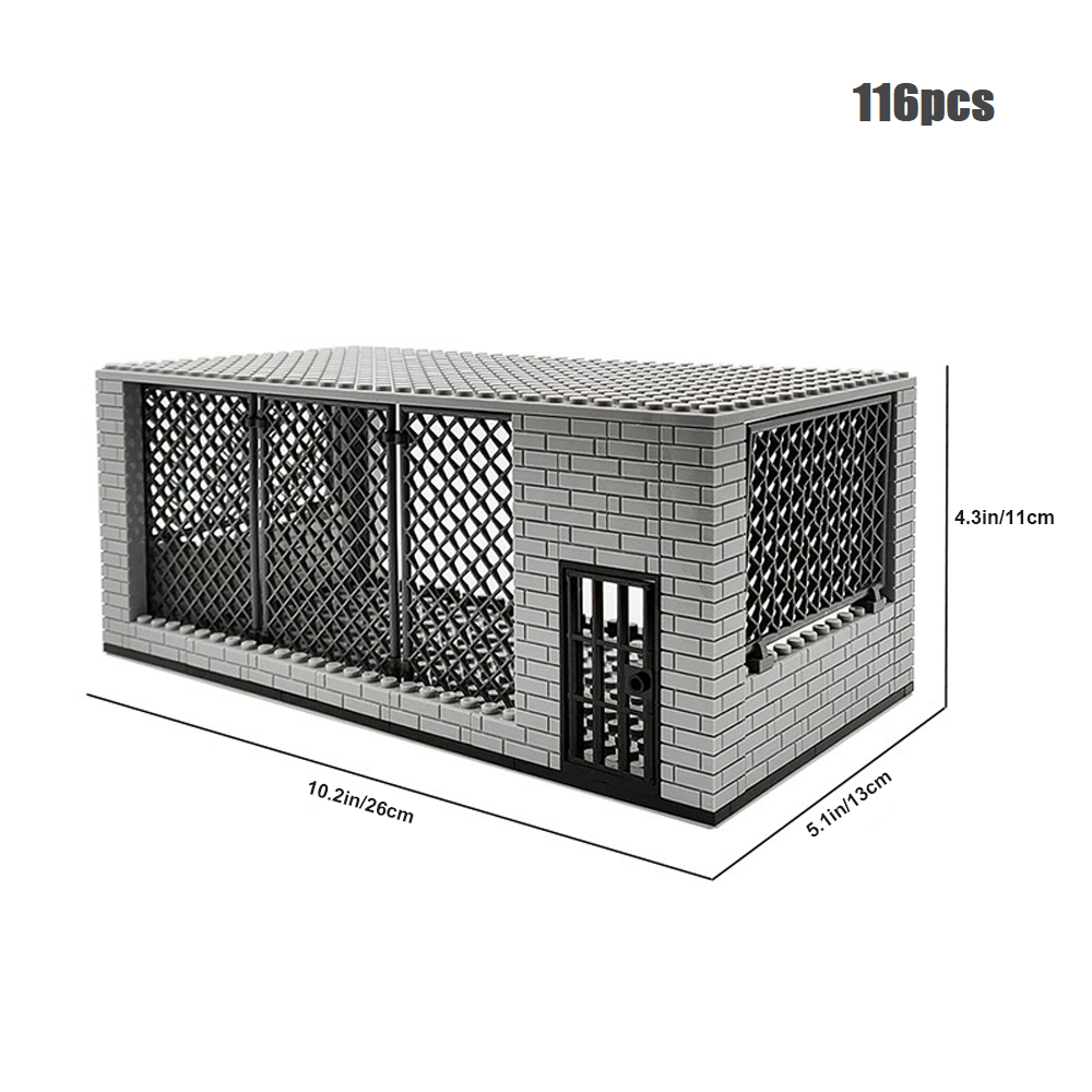 YEIBOBO ! DIY Military Series Building Bricks Model Set, Simulation Military War Scene Equipment Accessories for Kids 6+ (Cage-116pcs)