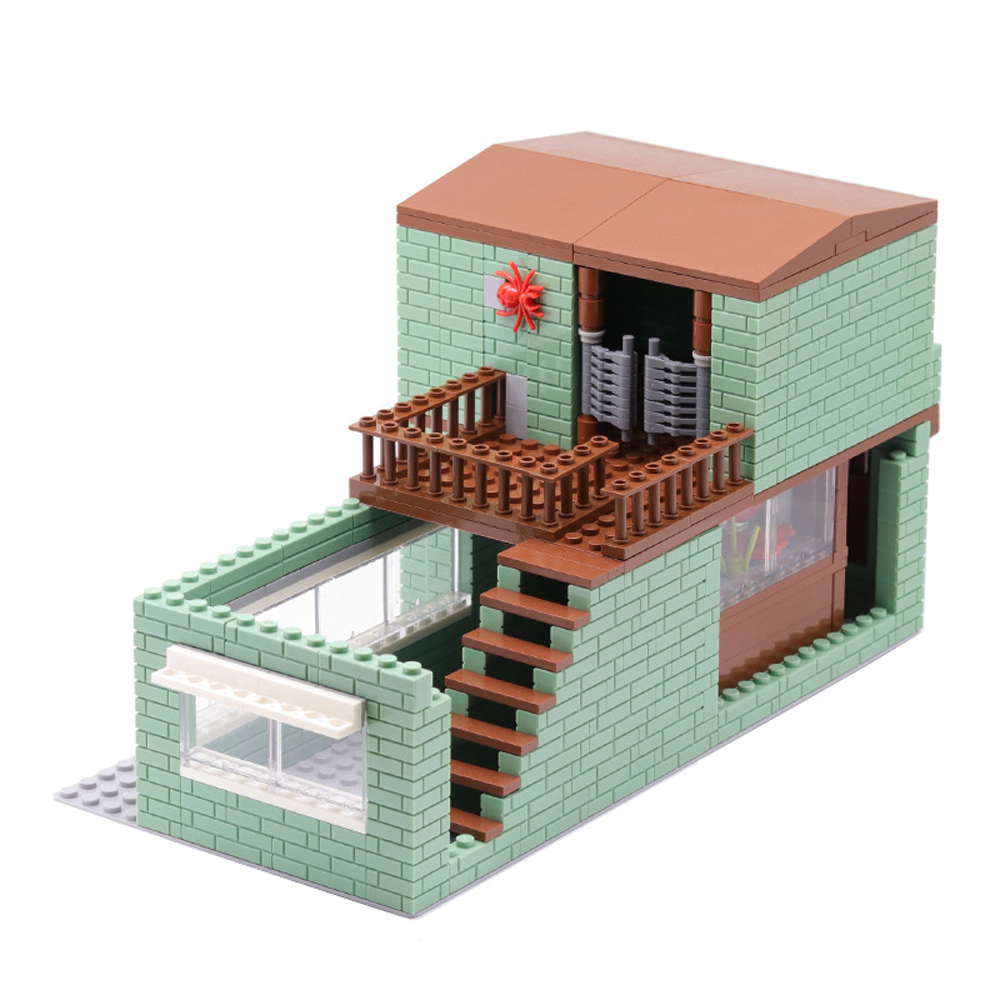 YEIBOBO ! DIY Military Series Building Bricks Model Set, Simulation Military War Scene Equipment Accessories for Kids 6+ (Abandoned Building-432pcs)