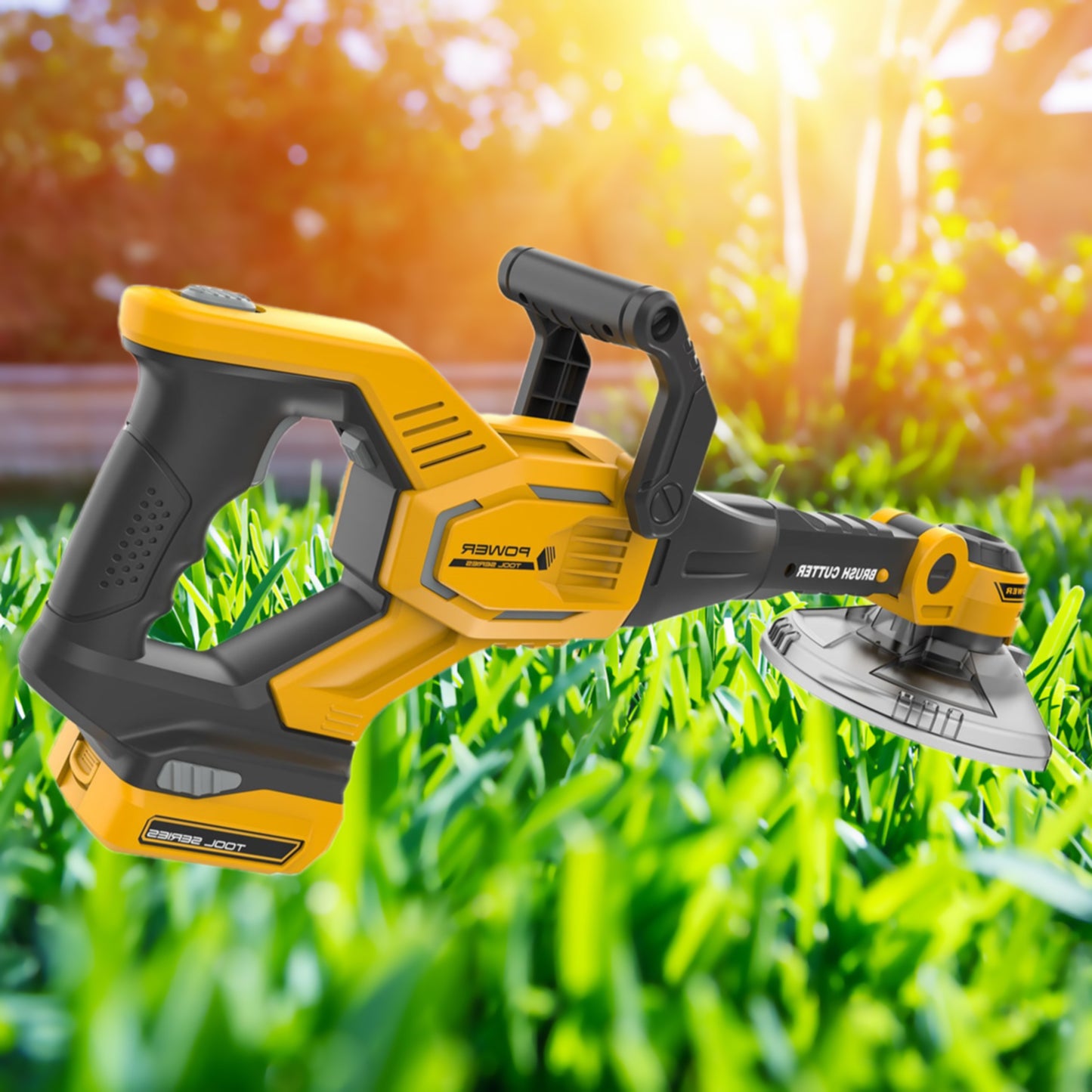 YEIBOBO ! Weed Trimmer Tool for Kids with Rake Shovel Scissors, Realistic Power Tools for Boy with Lights and Sounds, Pretend Play Toy T019