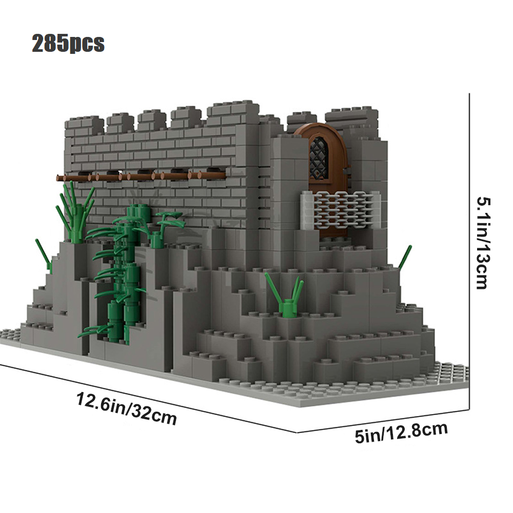YEIBOBO ! Bricks Model Set, Simulation Military War Scene Equipment Accessories (ATOP The Fortress-285pcs)