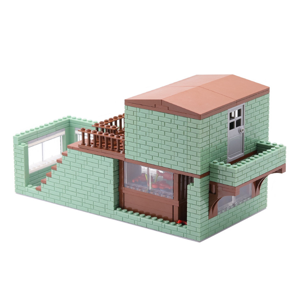 YEIBOBO ! DIY Military Series Building Bricks Model Set, Simulation Military War Scene Equipment Accessories for Kids 6+ (Abandoned Building-432pcs)