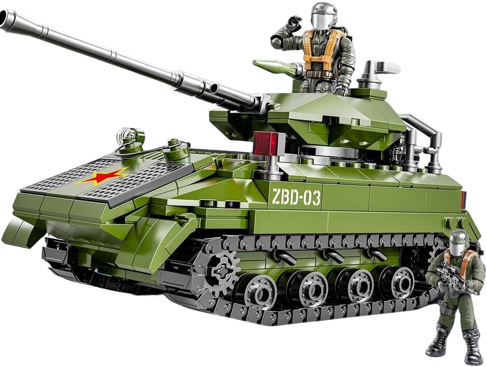 YEIBOBO ! !Military Tank Building Blocks Set with Soldier Figures, 572PCS Tank Destroyer Vehicle Building Kit, Historical Collection Model for Boys Adult XJ-820A