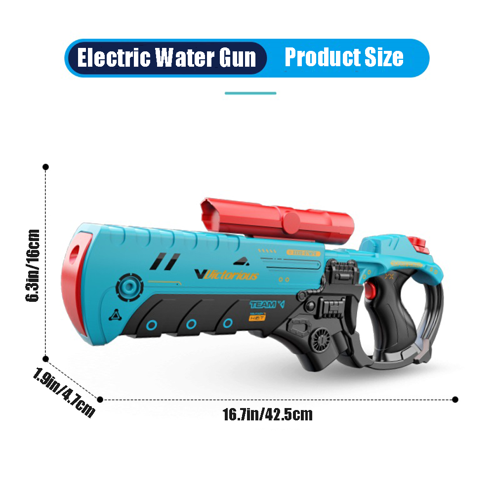YEIBOBO ! 3-in-1 Electric Water Gun for Kids & Adults with 300CC+1000CC+Unlimited Capacity, Long Distance Up to 33 FT Range, Swimming Pool Beach Water War Party Games (Blue)