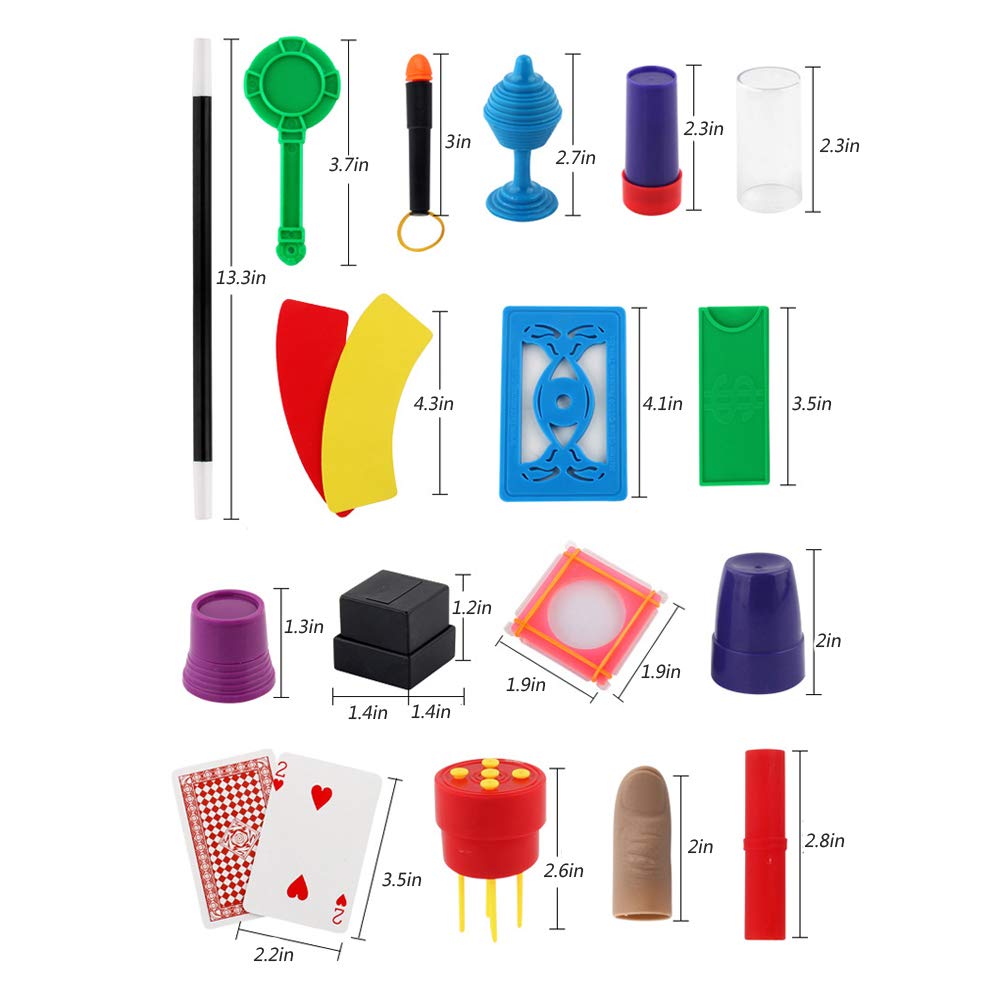 YEIBOBO ! Professional Magic Kit for Kids and Adults, Magic Set for Learning More Tricks for Beginners (75pcs)