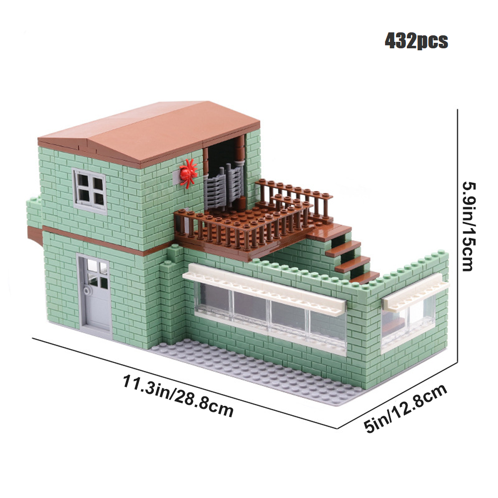 YEIBOBO ! DIY Military Series Building Bricks Model Set, Simulation Military War Scene Equipment Accessories for Kids 6+ (Abandoned Building-432pcs)