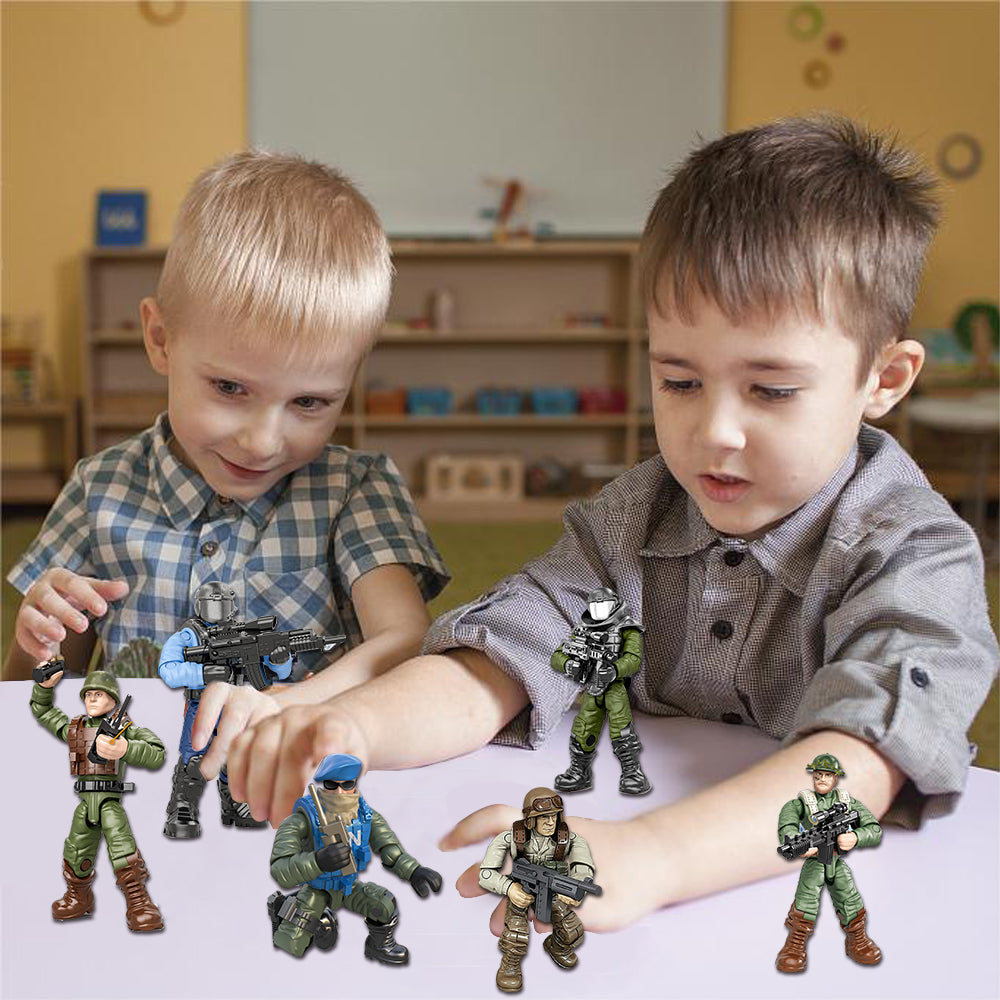 YEIBOBO ! Minifigures Blind Bags, Military Action Figures with Weapons and Accessories Mystery Pack Thunder Special Forces