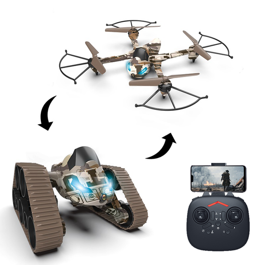 YEIBOBO ! 2-in-1 Transforming Scout Tank and 2.4G RC Quadcopter Drone with 300,000 Pixel HD Camera, Drones for Kids 8-12