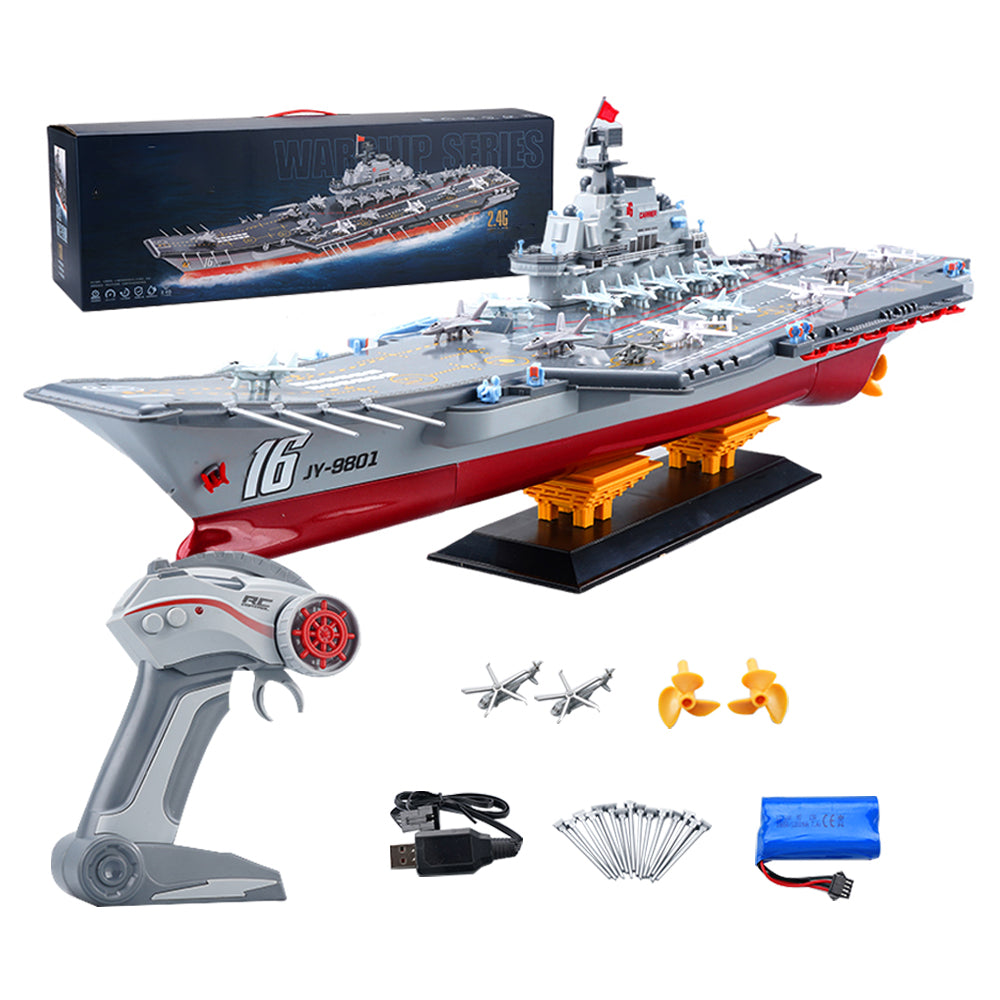 YEIBOBO ! Large 4 Channels RC Aircraft Carrier Toy, Battleship Toy Model Boat JY-9801