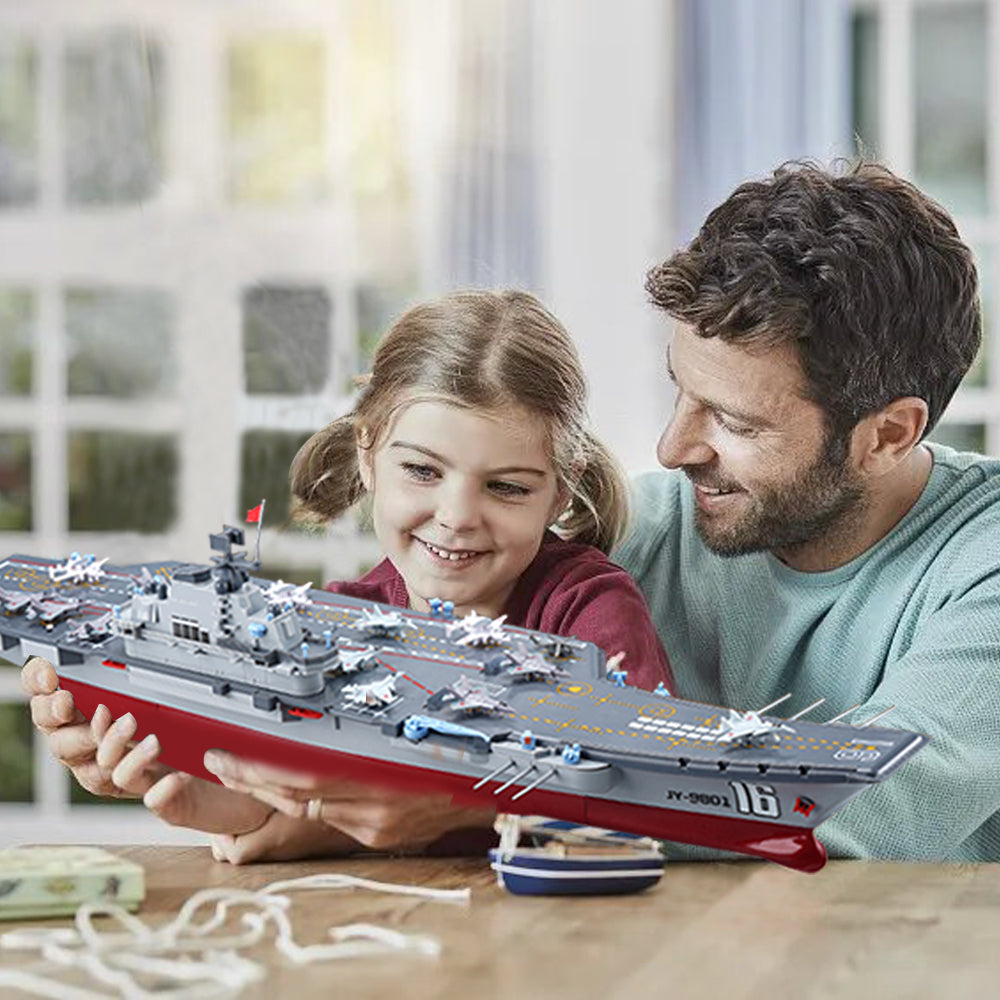 YEIBOBO ! Large 4 Channels RC Aircraft Carrier Toy, Battleship Toy Model Boat JY-9801