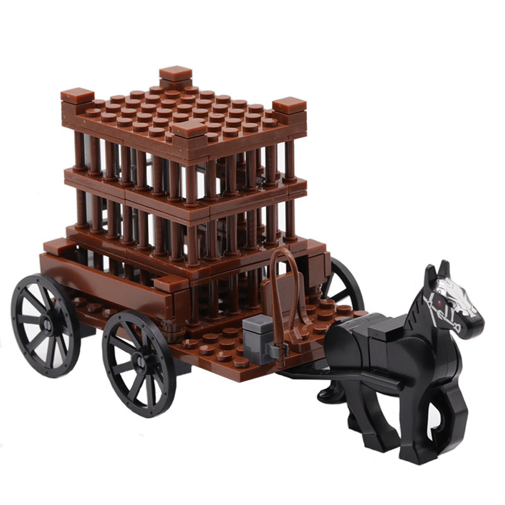 YEIBOBO ! DIY Military Series Building Bricks Model Set, Simulation Military War Scene Equipment Accessories (Prisoner Carriage-66pcs*3)