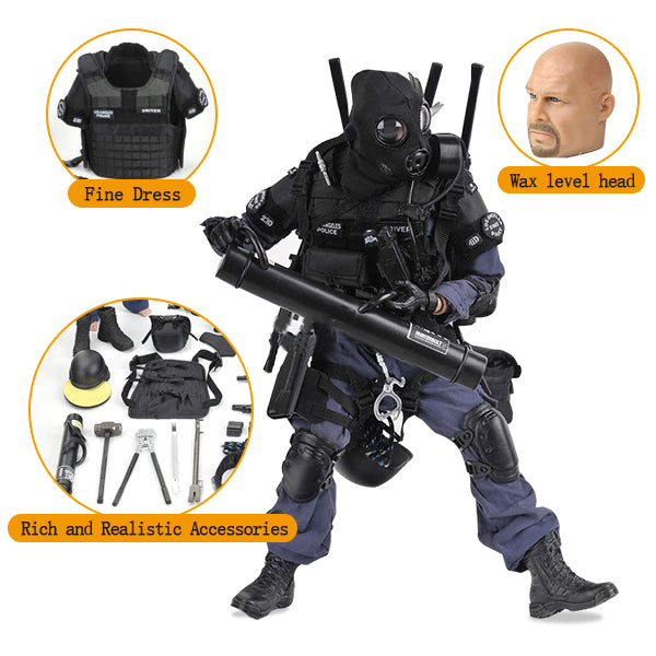 YEIBOBO ! 1/6 Highly Detail Special Forces 12inch Action Figure SWAT Team