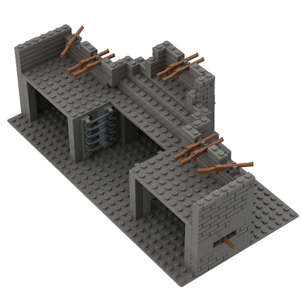 YEIBOBO ! DIY Military Series Building Bricks Model Set, Simulation Military War Scene Equipment Accessories for Kids 6+ (Rifle Fortress Scene-267pcs)