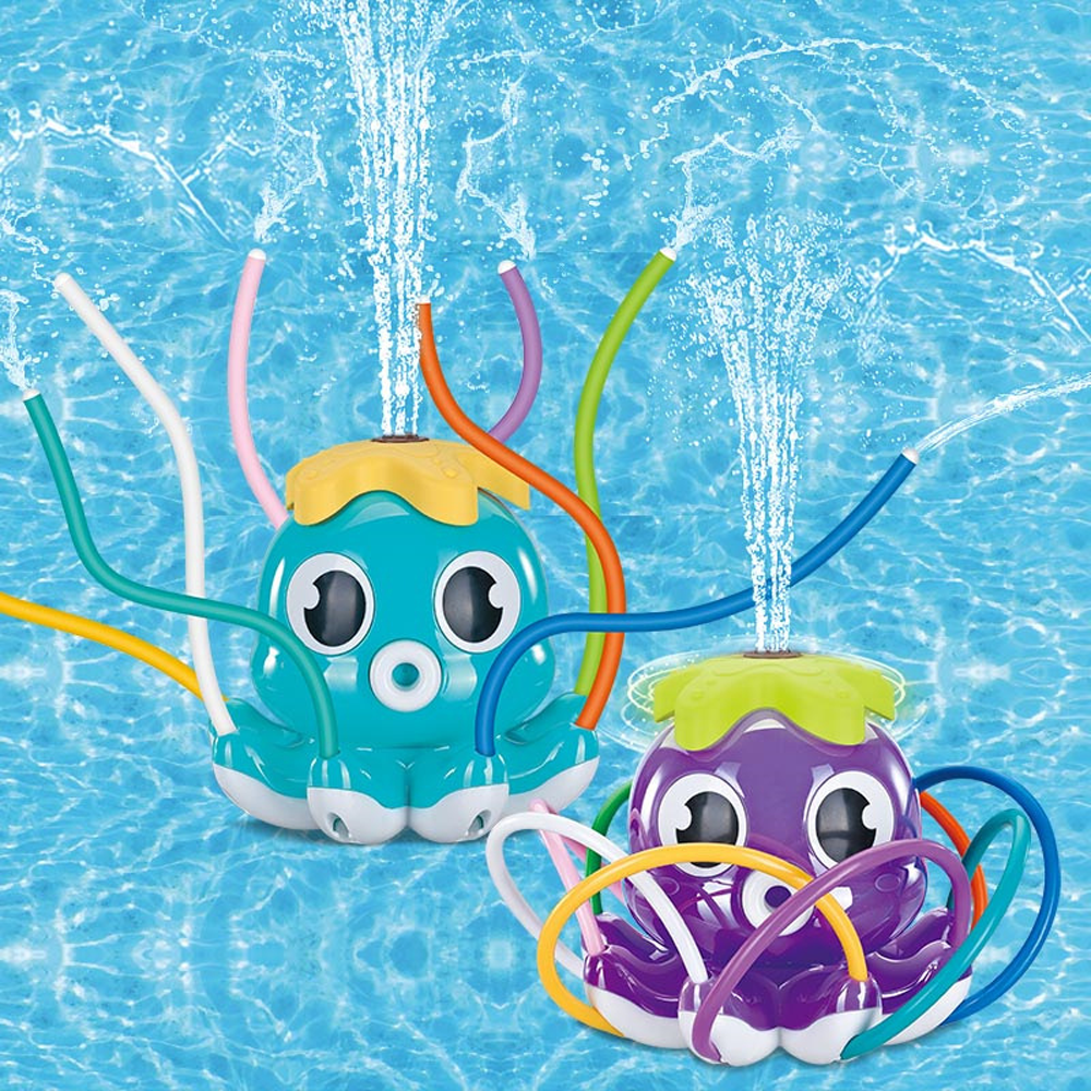 YEIBOBO ! Outdoor Water Spray Sprinkler for Kids and Toddlers 3+ Years Old Boy Girl, Summer Outside Toys Backyard Games with 8 Wiggle Tubes, Compatible with Garden Hose