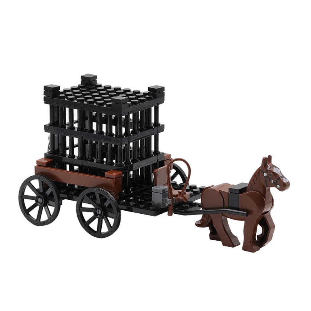 YEIBOBO ! DIY Military Series Building Bricks Model Set, Simulation Military War Scene Equipment Accessories (Prisoner Carriage-66pcs*3)