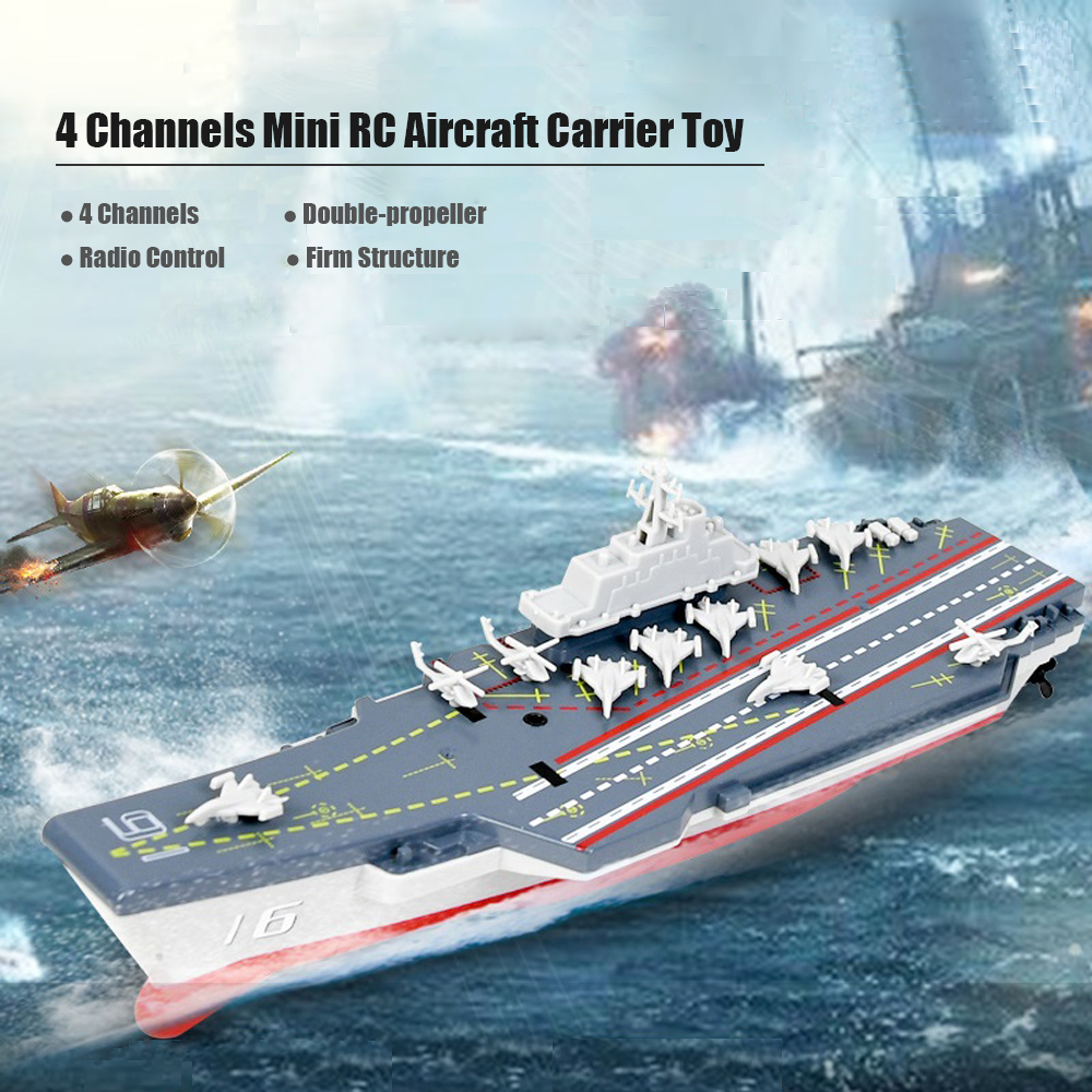 YEIBOBO ! 4 Channels Mini RC Military Aircraft Carrier Toy