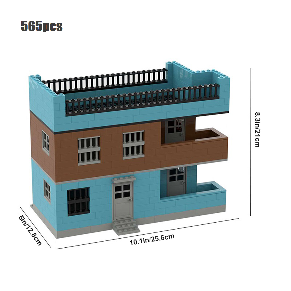 YEIBOBO ! DIY Military Series Building Bricks Model Set, Simulation Military War Scene Equipment Accessories for Kids 6+ (Double Balcony Building-595pcs)