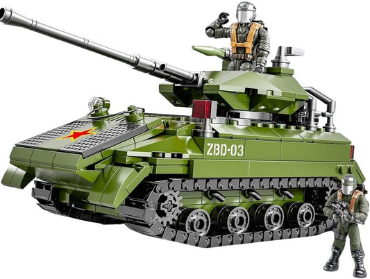 YEIBOBO ! ！Military Tank Building Blocks Set with Soldier Figures, 572PCS Tank Destroyer Vehicle Building Kit, Historical Collection Model for Boys Adult XJ-820A