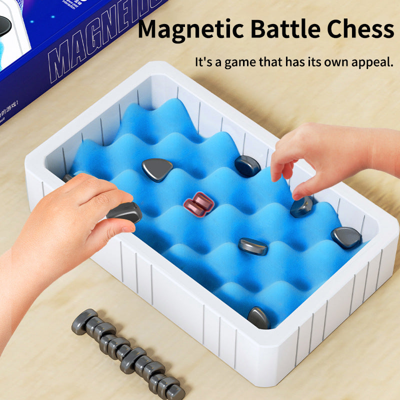 YEIBOBO ! Magnetic Chess Game with Stones, 2024 New Magnet Game for Kids Adults, Chess Board with Sponge Grid and Rope, Game Board Party Supplies for Family