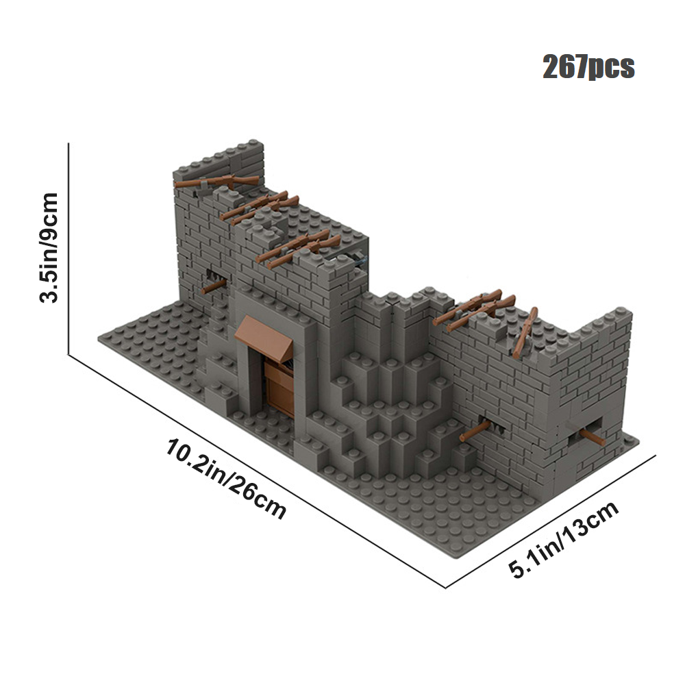 YEIBOBO ! DIY Military Series Building Bricks Model Set, Simulation Military War Scene Equipment Accessories for Kids 6+ (Rifle Fortress Scene-267pcs)