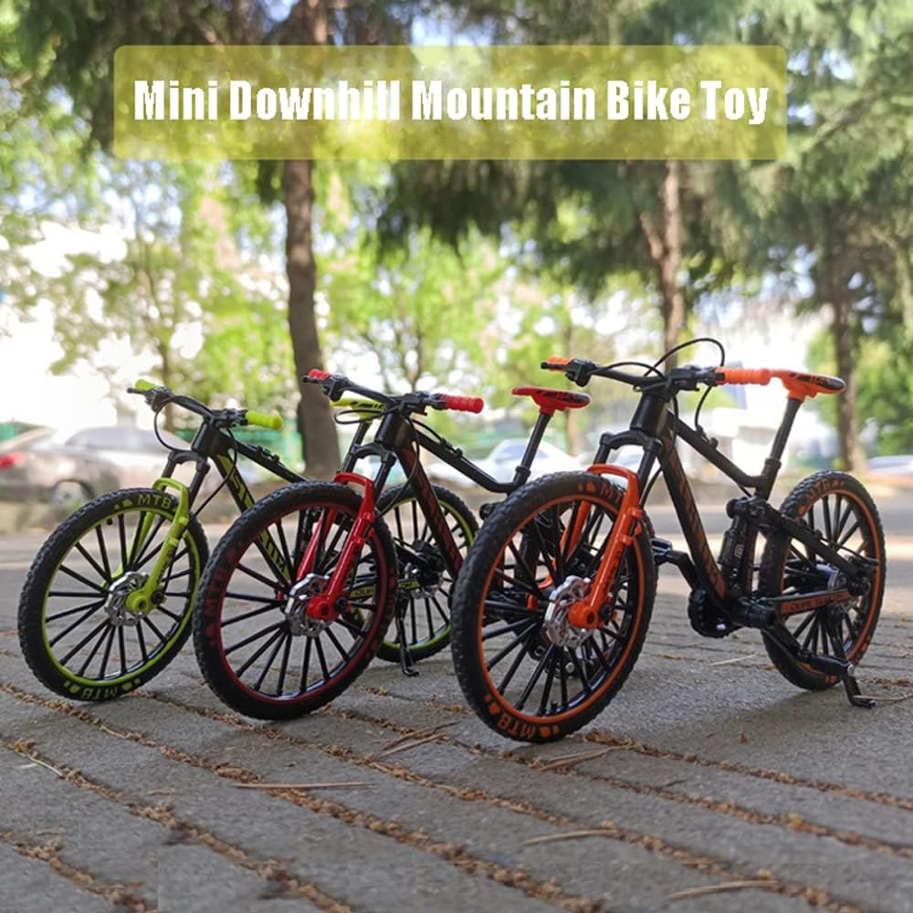 YEIBOBO ! Alloy Mini Downhill Mountain Bike Toy, Die-cast BMX Finger Bike Model for Collections